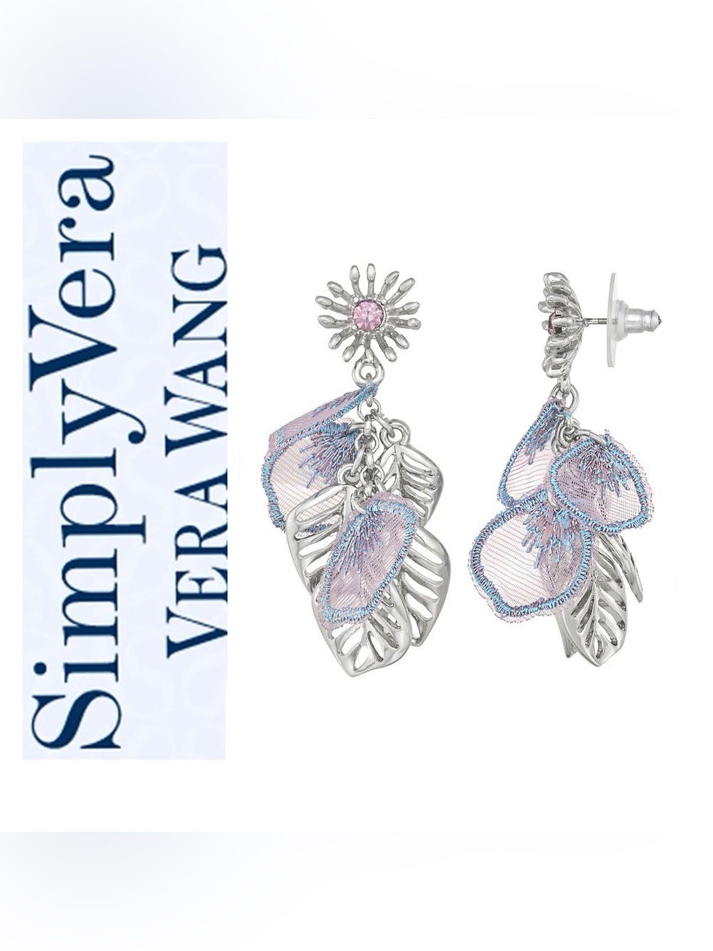 🌟🌟 Simply Vera Wang Floral Drop Earrings